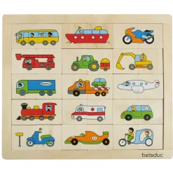 Educators Resource Beleduc Match & Mix Transport Wooden Puzzle - 30 pc* Puzzles