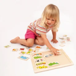 Educators Resource Beleduc Match & Mix Wooden Animal Puzzle - Memory & Creativity Game* Puzzles