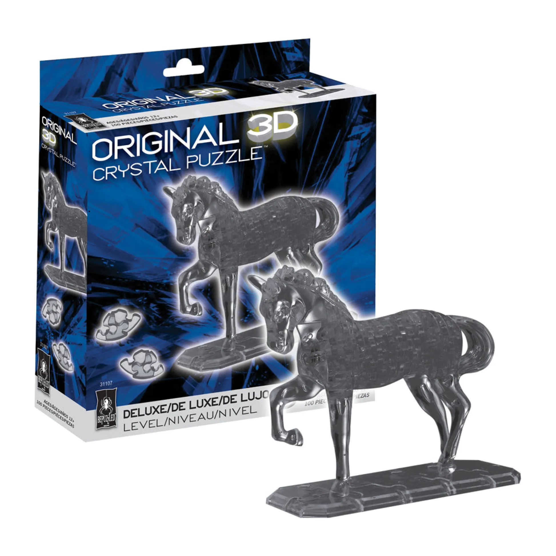 AreYouGame BePuzzled Black Horse 3D Crystal Puzzle - 100 Pieces* Puzzles