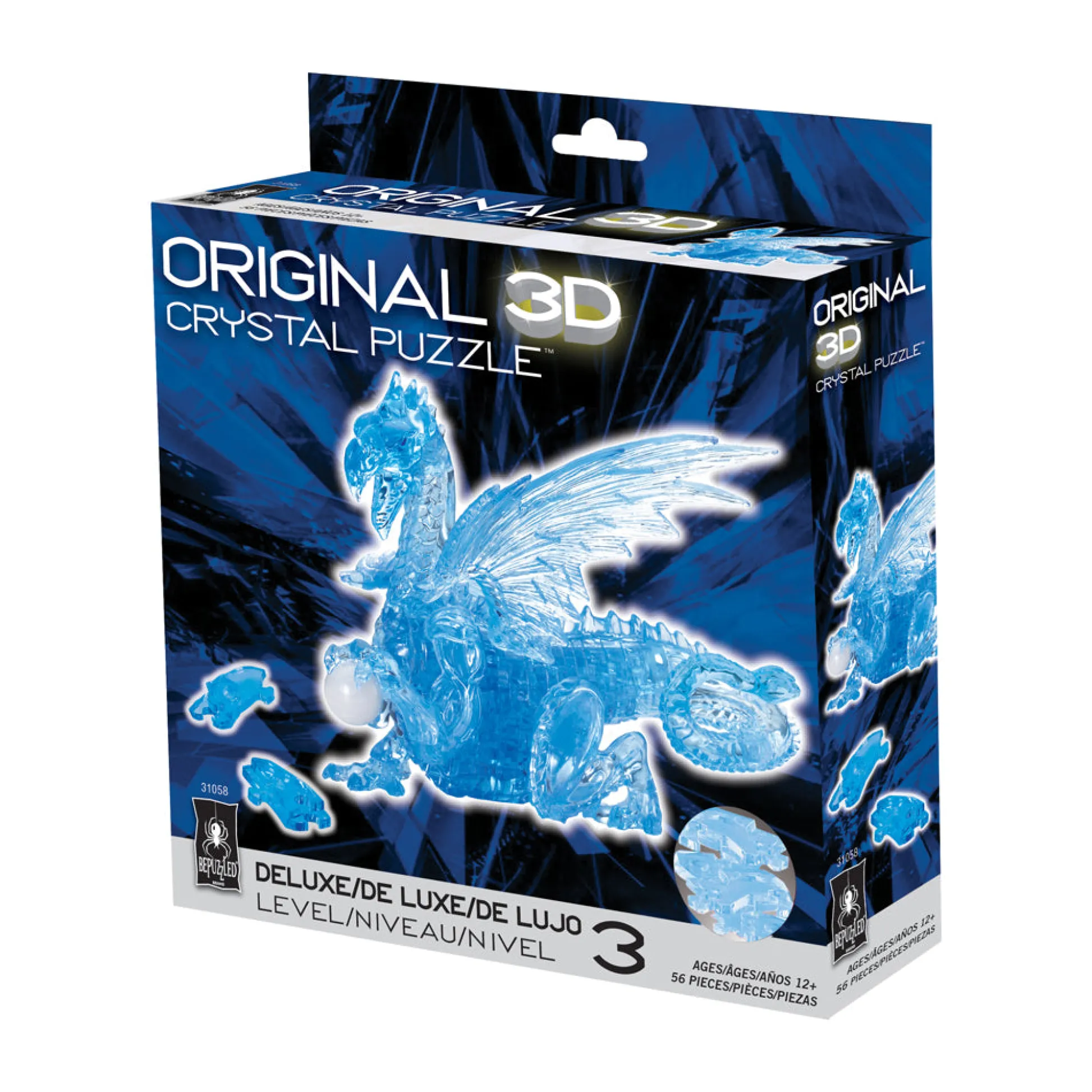 AreYouGame BePuzzled Blue Dragon 3D Crystal Puzzle - 56 Pieces* Puzzles