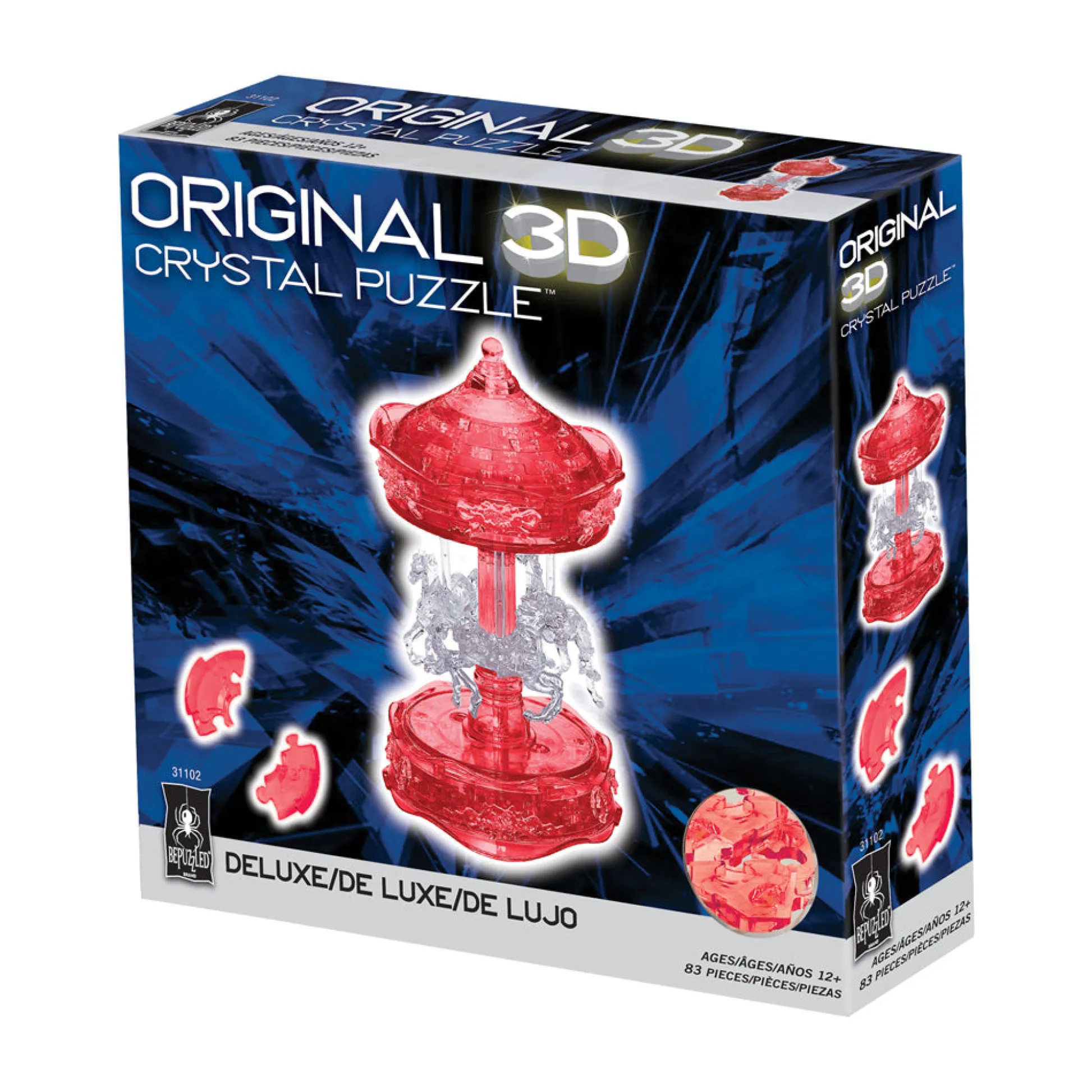 AreYouGame BePuzzled Carousel 3D Crystal Puzzle - 83 pc* Puzzles