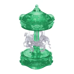 AreYouGame BePuzzled 3D Crystal Carousel Puzzle - Enchanting Green/White, 83 Pieces* Puzzles