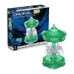 AreYouGame BePuzzled 3D Crystal Carousel Puzzle - Enchanting Green/White, 83 Pieces* Puzzles