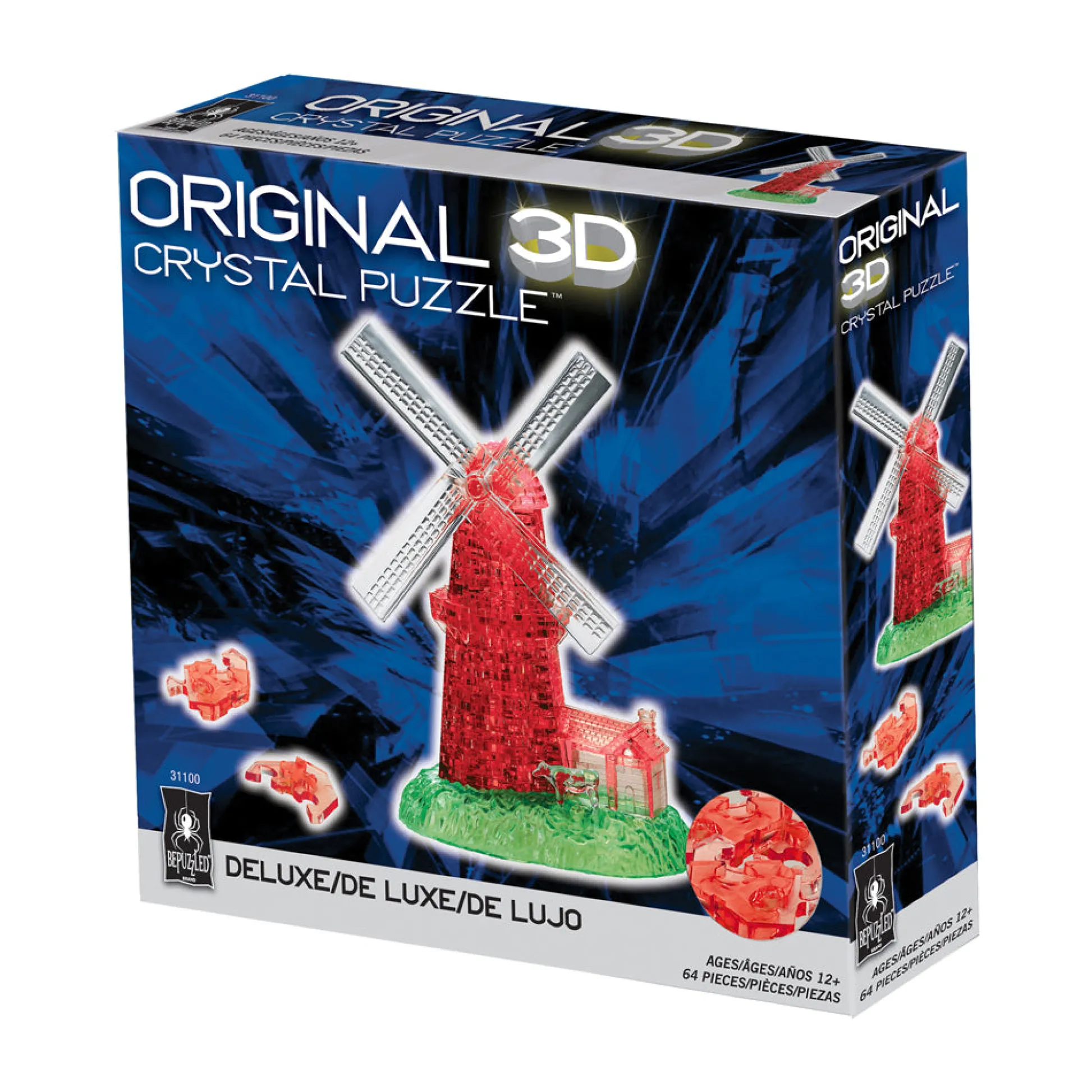 AreYouGame BePuzzled 3D Crystal Windmill Puzzle - 64 pc* Puzzles