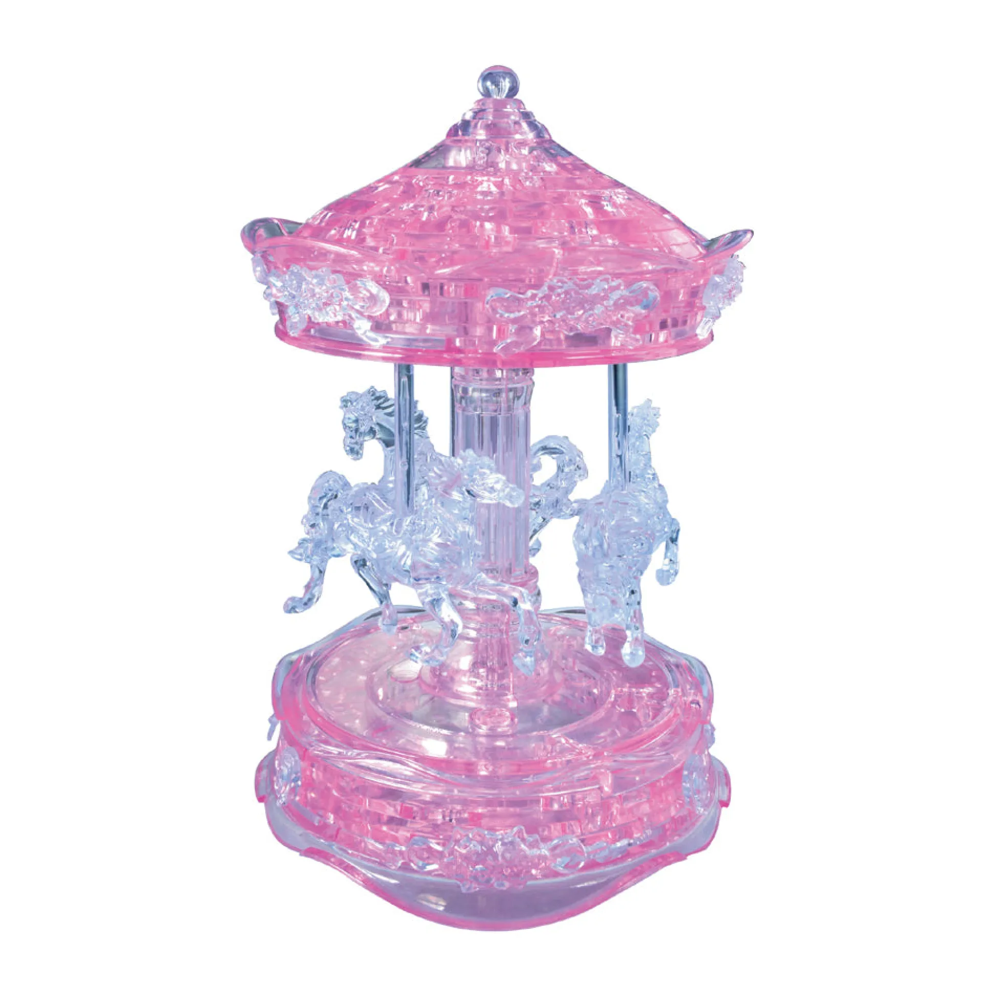 AreYouGame BePuzzled Deluxe Pink Carousel 3D Crystal Puzzle - 83 Pieces* Puzzles