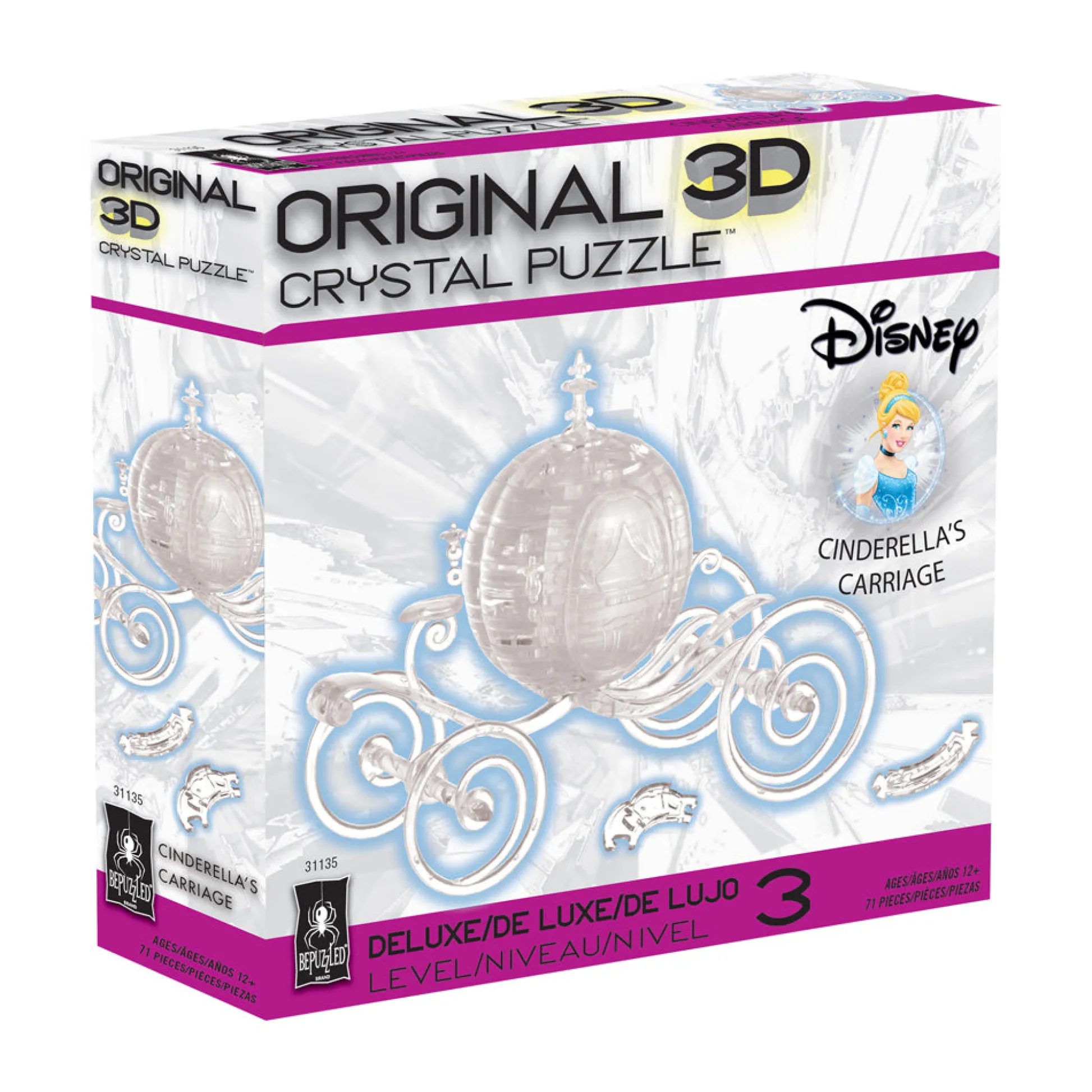 AreYouGame BePuzzled Disney Cinderella's Carriage 3D Crystal Puzzle - 71 pcs* Puzzles