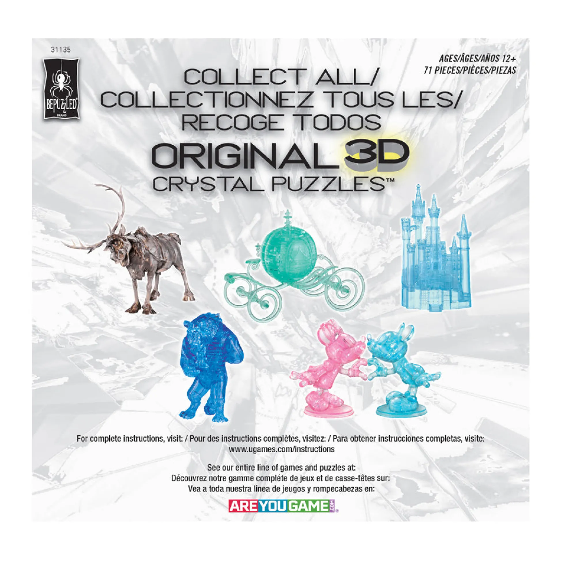 AreYouGame BePuzzled Disney Cinderella's Carriage 3D Crystal Puzzle - 71 pcs* Puzzles