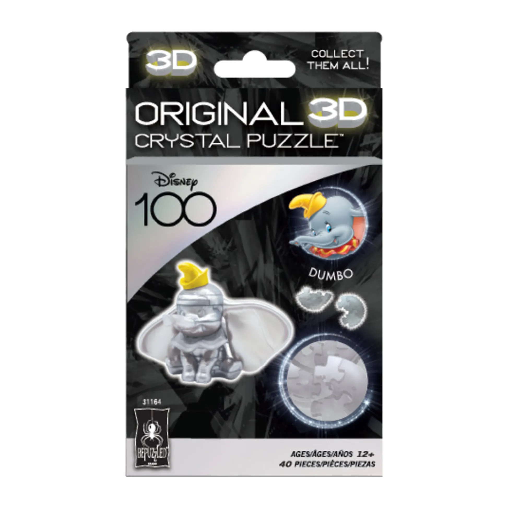 AreYouGame BePuzzled Disney Dumbo 3D Crystal Puzzle - 40 pc Platinum Edition* Puzzles