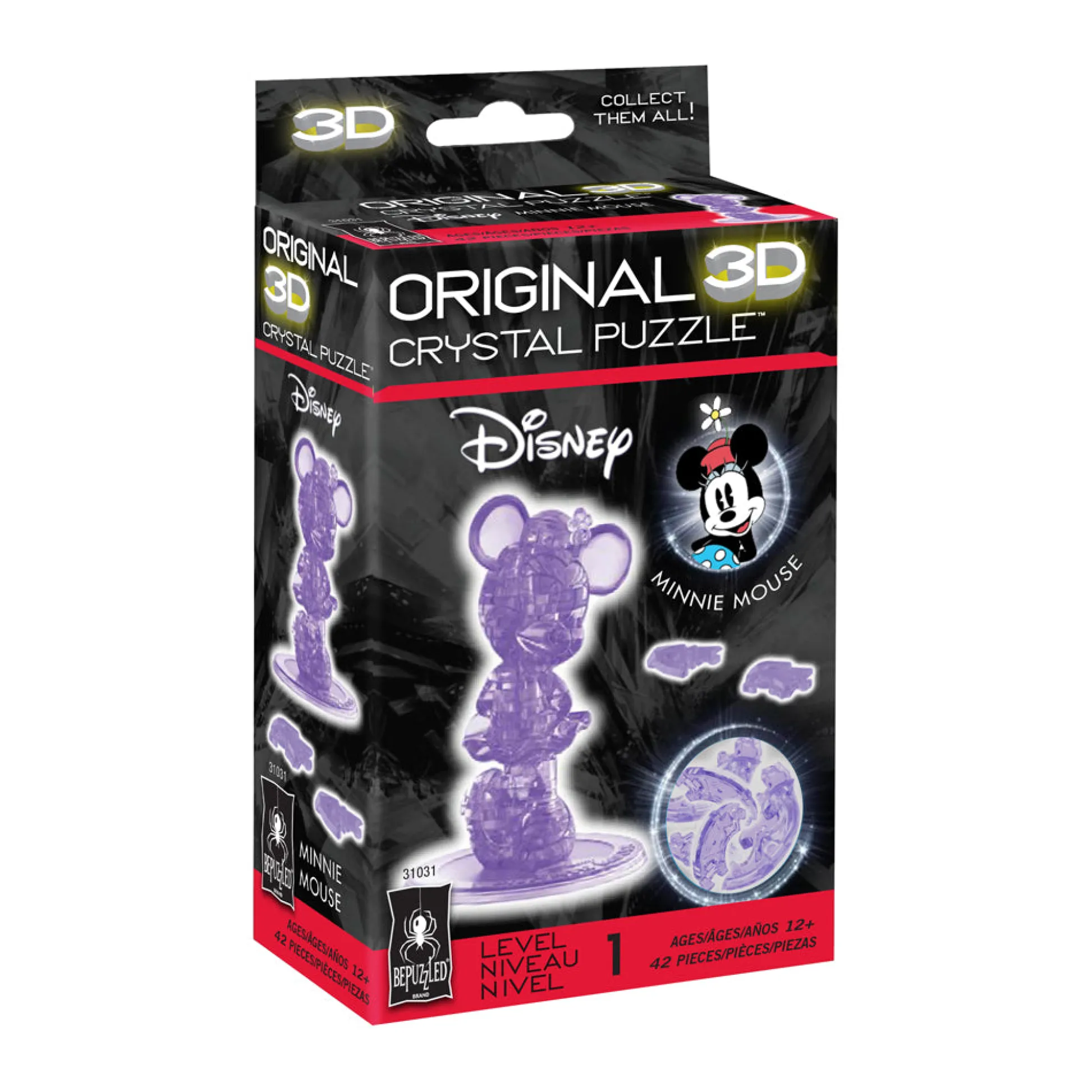 AreYouGame BePuzzled Disney Minnie Mouse 3D Crystal Puzzle - 42 Pcs* Puzzles