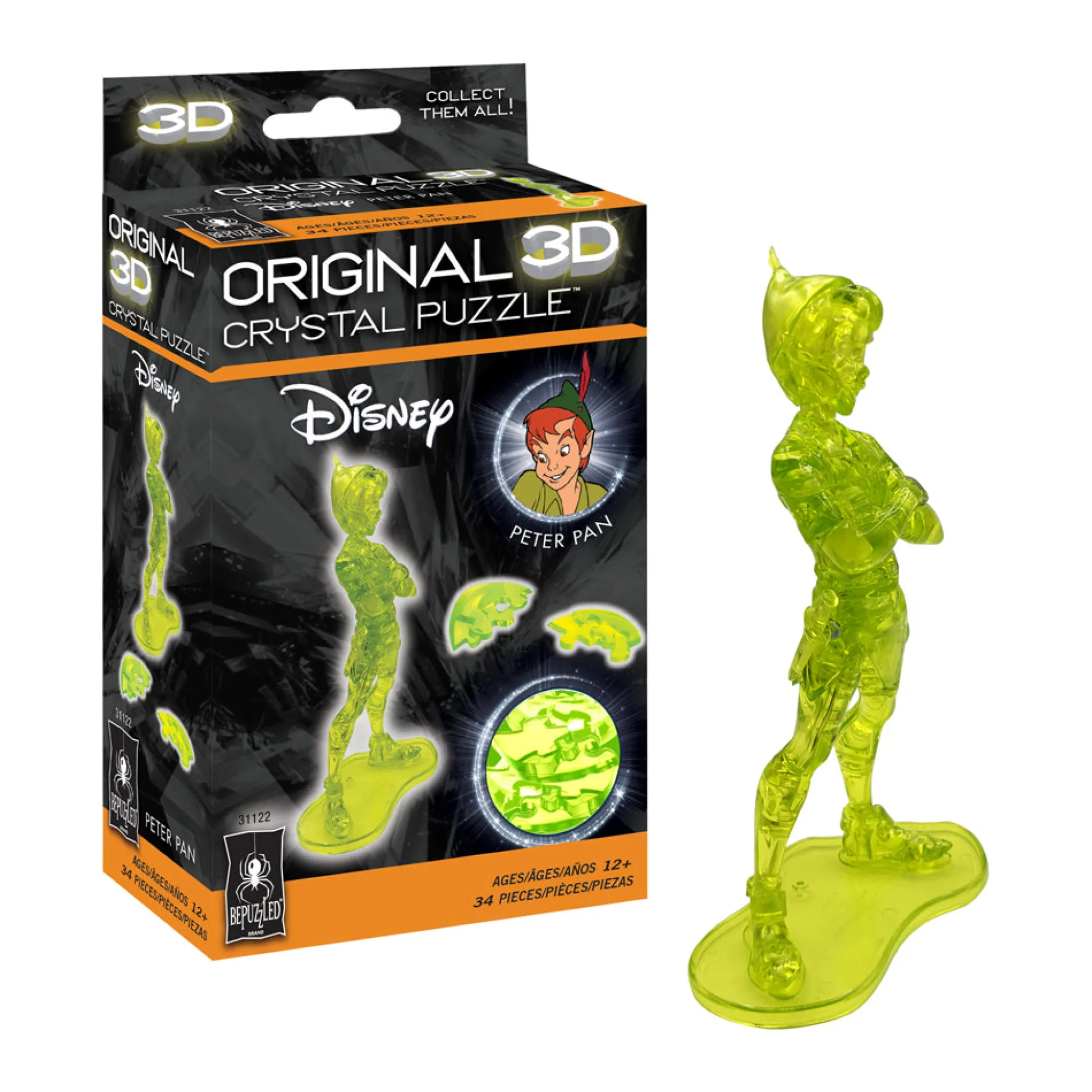 AreYouGame BePuzzled Disney Peter Pan 3D Crystal Puzzle - 34 pcs* Puzzles