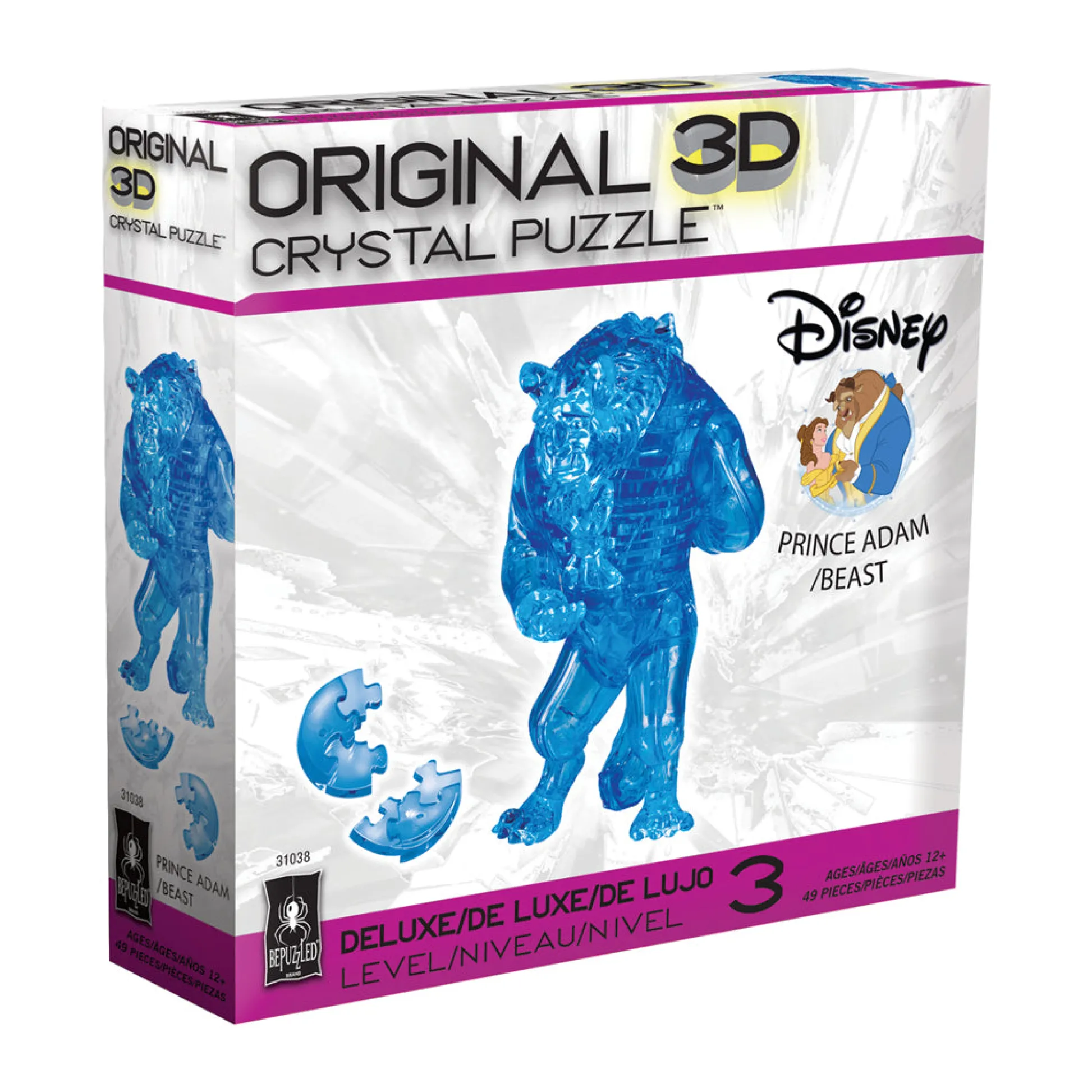 AreYouGame BePuzzled Disney Prince Adam/Beast 3D Crystal Puzzle - 49 pcs* Puzzles