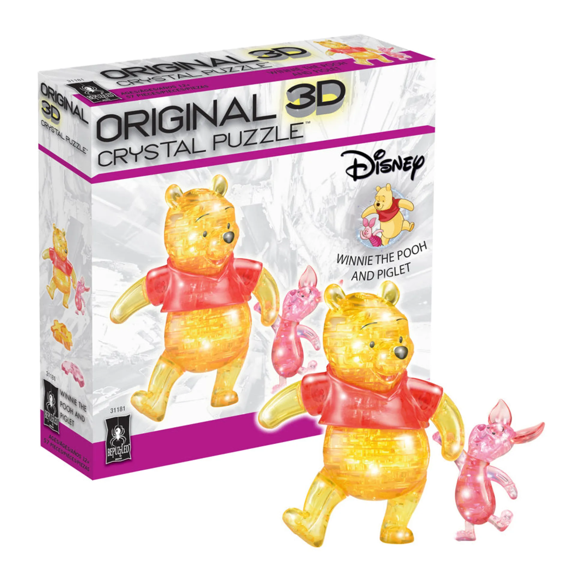 AreYouGame BePuzzled Disney Winnie the Pooh and Piglet 3D Crystal Puzzle - 57 pc* Puzzles