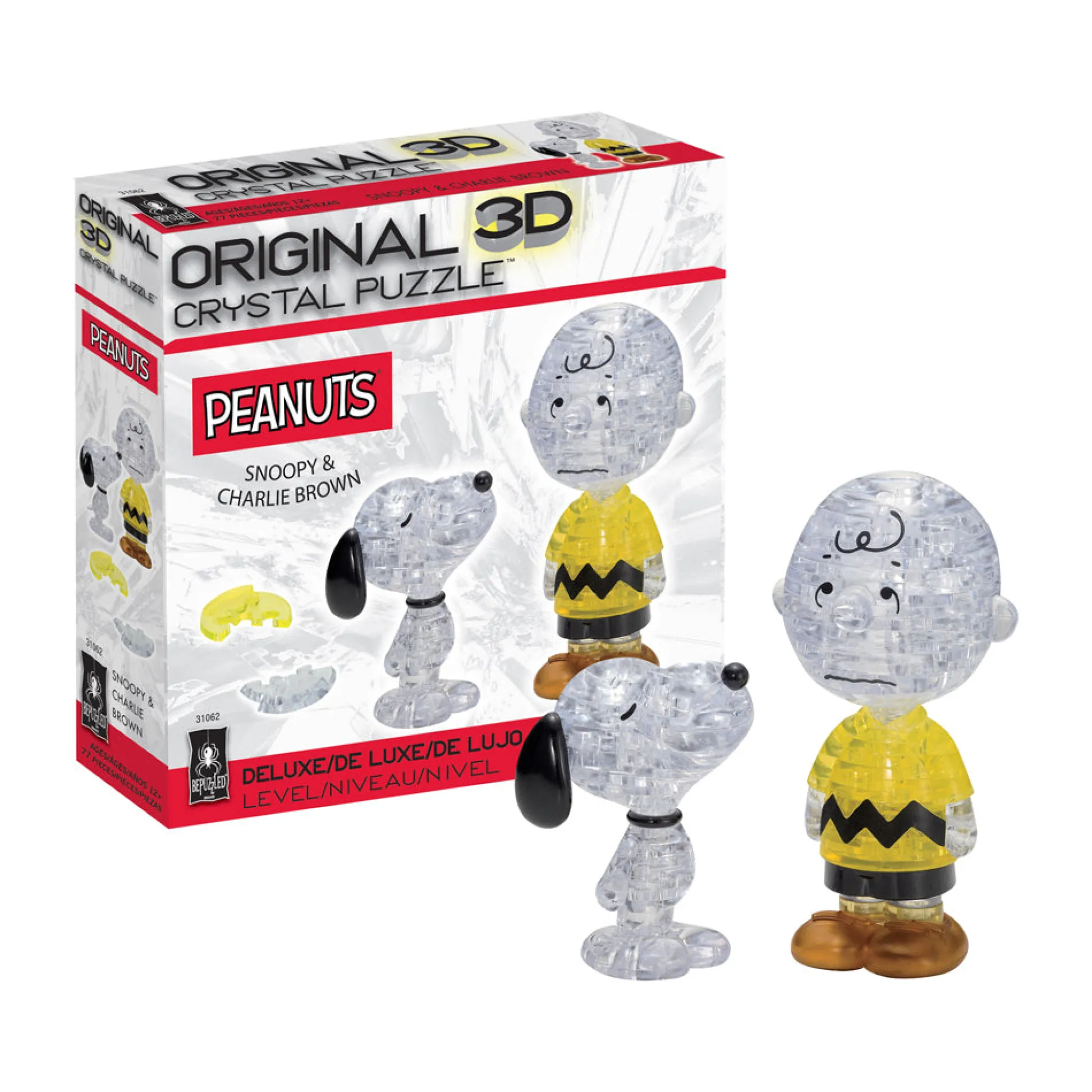 AreYouGame BePuzzled Peanuts Snoopy & Charlie Brown 3D Crystal Puzzle - 77 pcs* Puzzles