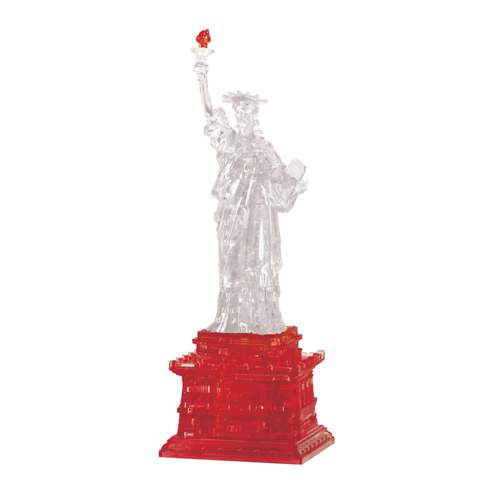 AreYouGame BePuzzled Statue of Liberty 3D Crystal Puzzle - 78 pcs, Clear/Red* Puzzles