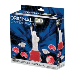 AreYouGame BePuzzled Statue of Liberty 3D Crystal Puzzle - 78 pcs, Clear/Red* Puzzles