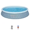 Flat River Group Bestway Fast Set Inflatable Pool - Abstract Blue, 13' x 33"* Swimming Pools & Water Toys