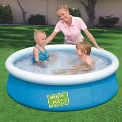 Flat River Group Bestway Fast Set Splash Pool for Kids - Blue, 5' x 15