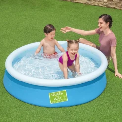 Flat River Group Bestway Fast Set Splash Pool for Kids - Blue, 5' x 15