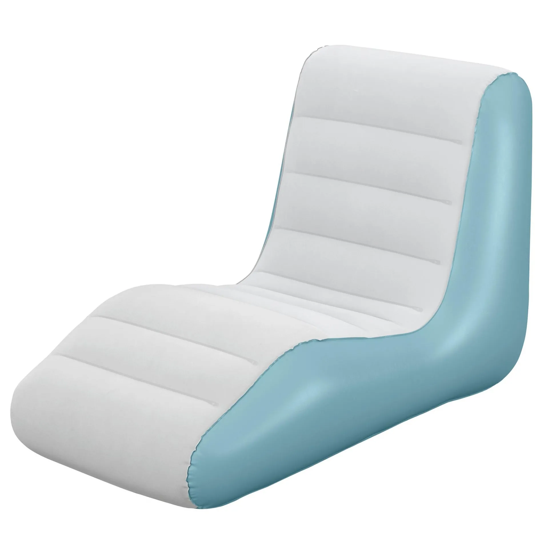 Flat River Group Bestway Leisure Luxe Chaise Lounger Inflatable Air Recliner - Blue & Grey* Swimming Pools & Water Toys