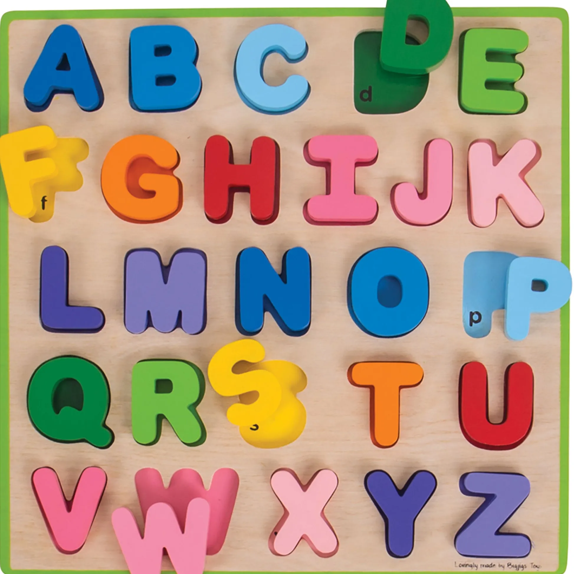 Educators Resource Bigjigs Toys Chunky Alphabet Puzzle - Uppercase Bright Colors* Puzzles|Preschool Education Toys & Activities