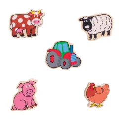 Educators Resource Bigjigs Toys Chunky Lift & Match Farm Puzzle* Puzzles