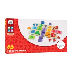 AreYouGame Bigjigs Toys Wooden My First Fractions Puzzle - Educational Learning Toy* Puzzles|Preschool Education Toys & Activities
