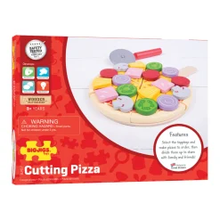 AreYouGame Bigjigs Wooden Cutting Pizza Play Set* Kitchens & Play Food|Dress Up