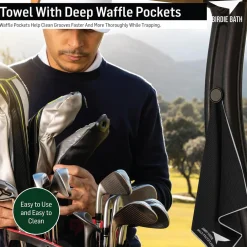Flat River Group Birdie Golf: Birdie Bath - Black Magnetic Golf Towel with Premium Microfiber* Toy Sports