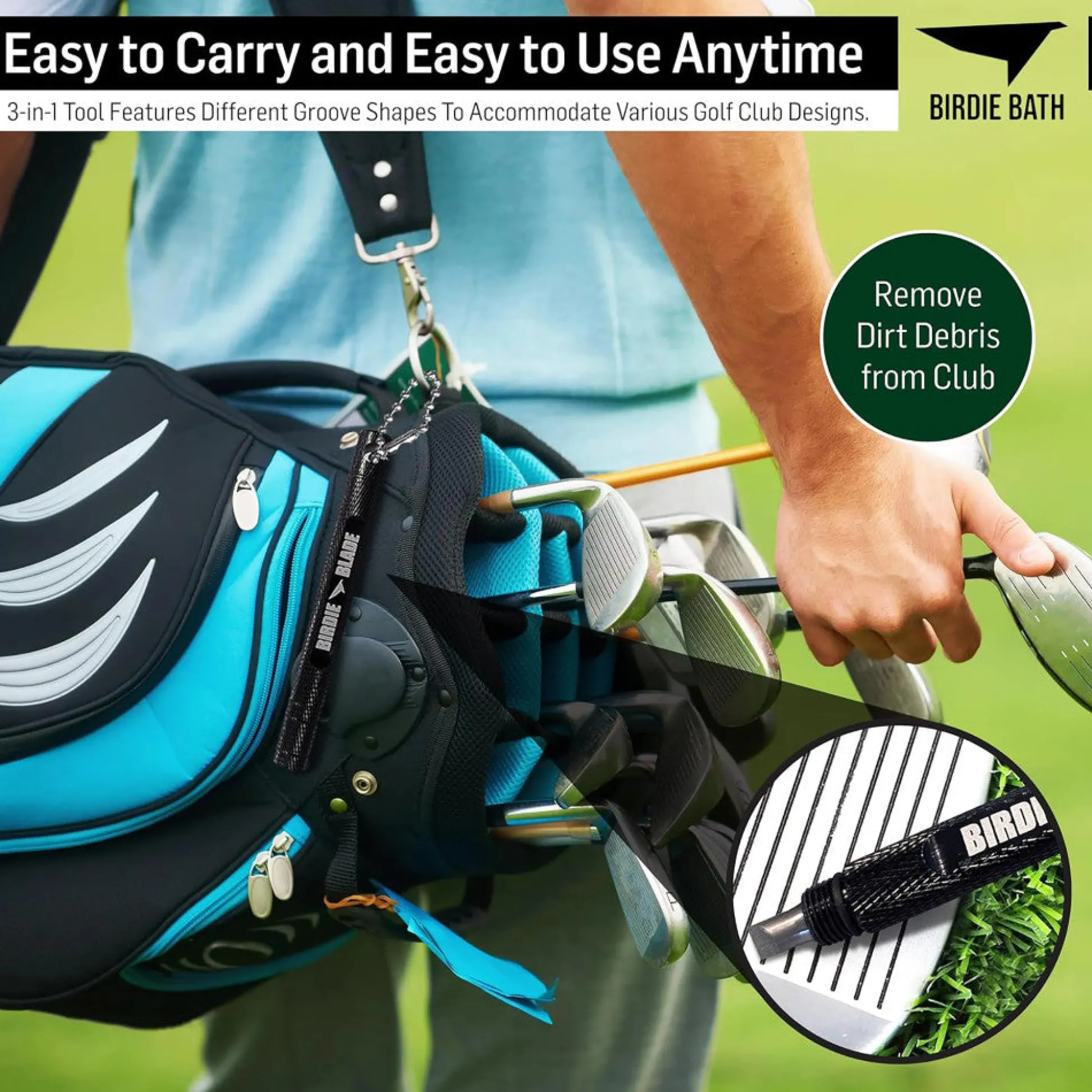 Flat River Group Birdie Golf: Birdie Blade - 3-In-1 Golf Club Groove Sharpener Tool* Toy Sports