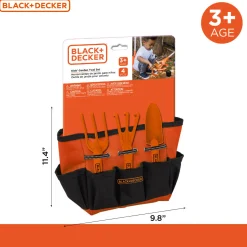 Flat River Group Black and Decker Kids' 4-Piece Gardening Hand Toolset with Bag* Tools & Workshops|Dress Up