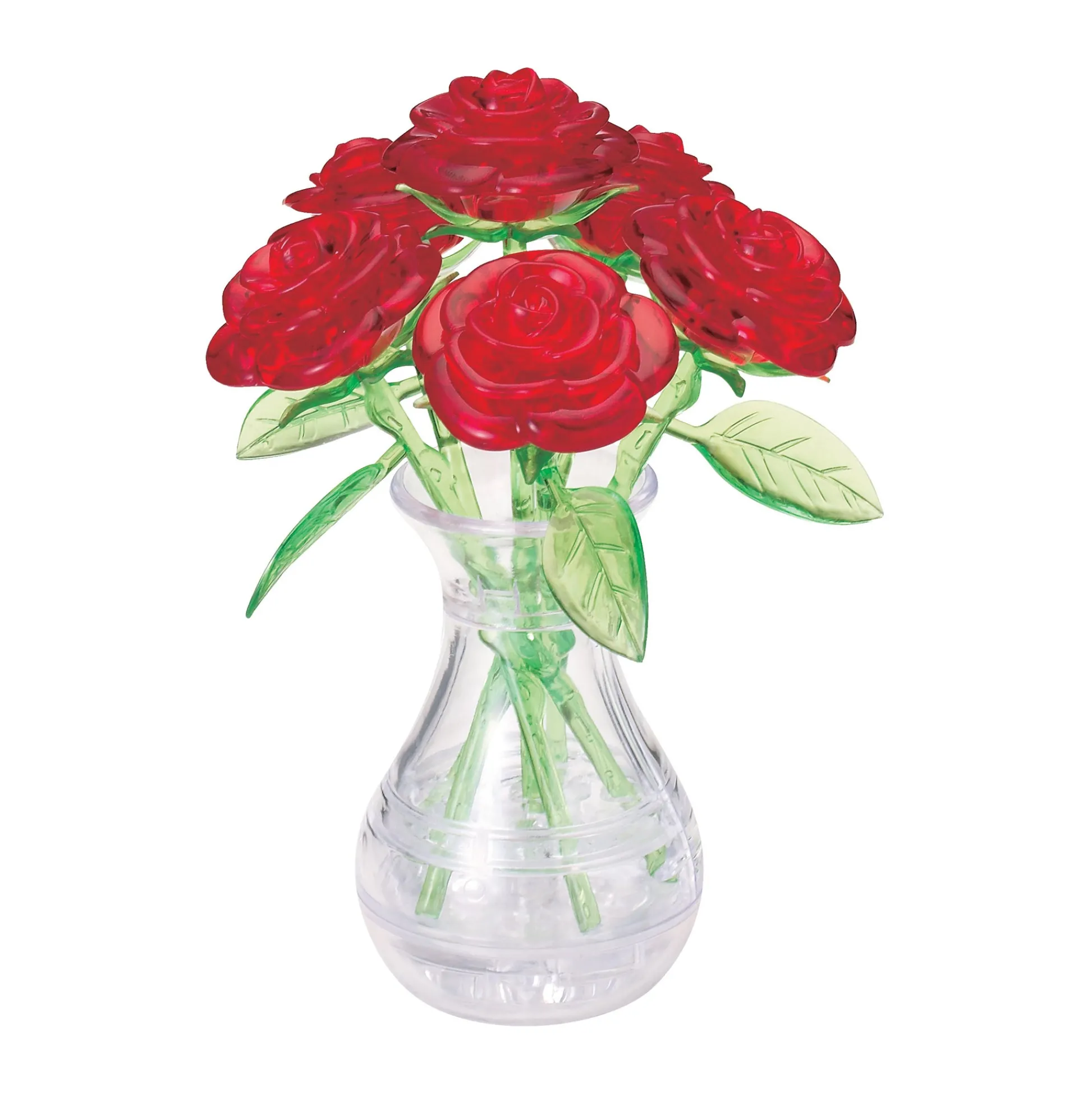 AreYouGame Blossom & Bloom 3D Crystal Puzzle - Roses in a Vase, 44 Pieces* Puzzles