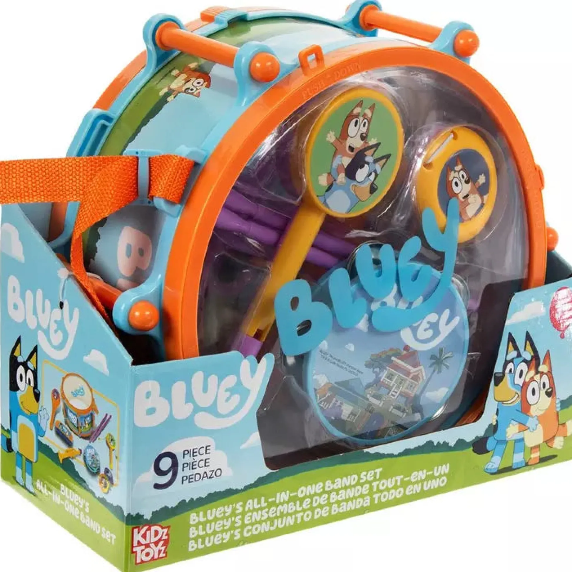 Calendar Holdings, LLC Bluey 9pc Children's Band Set with Colorful Musical Instruments* Preschool Pals|Musical & Sound Toys