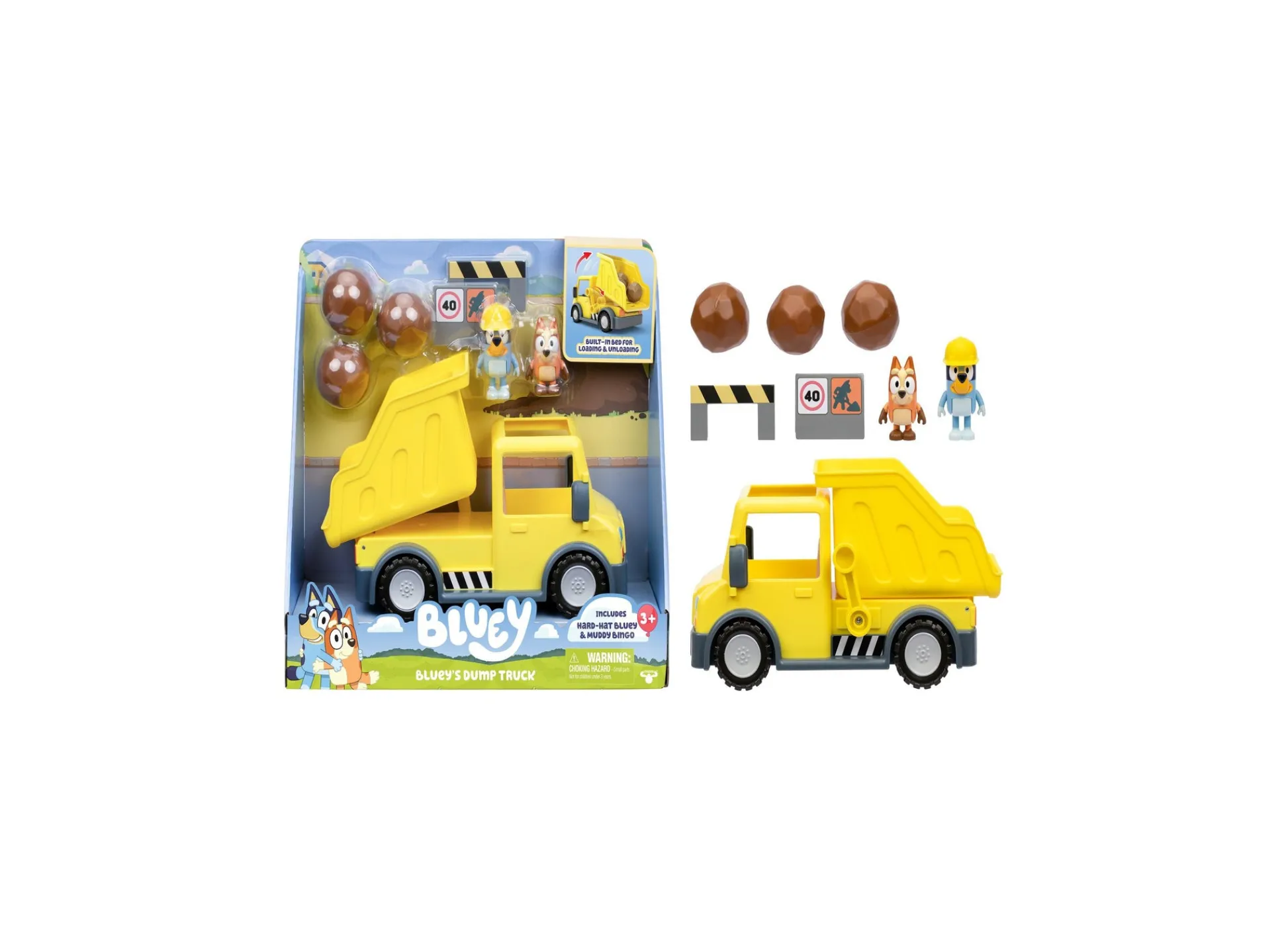 Macy's - Supplier Bluey's Adventure Series Dump Truck with Exclusive Figures* Preschool Pals|Playsets & Vehicles