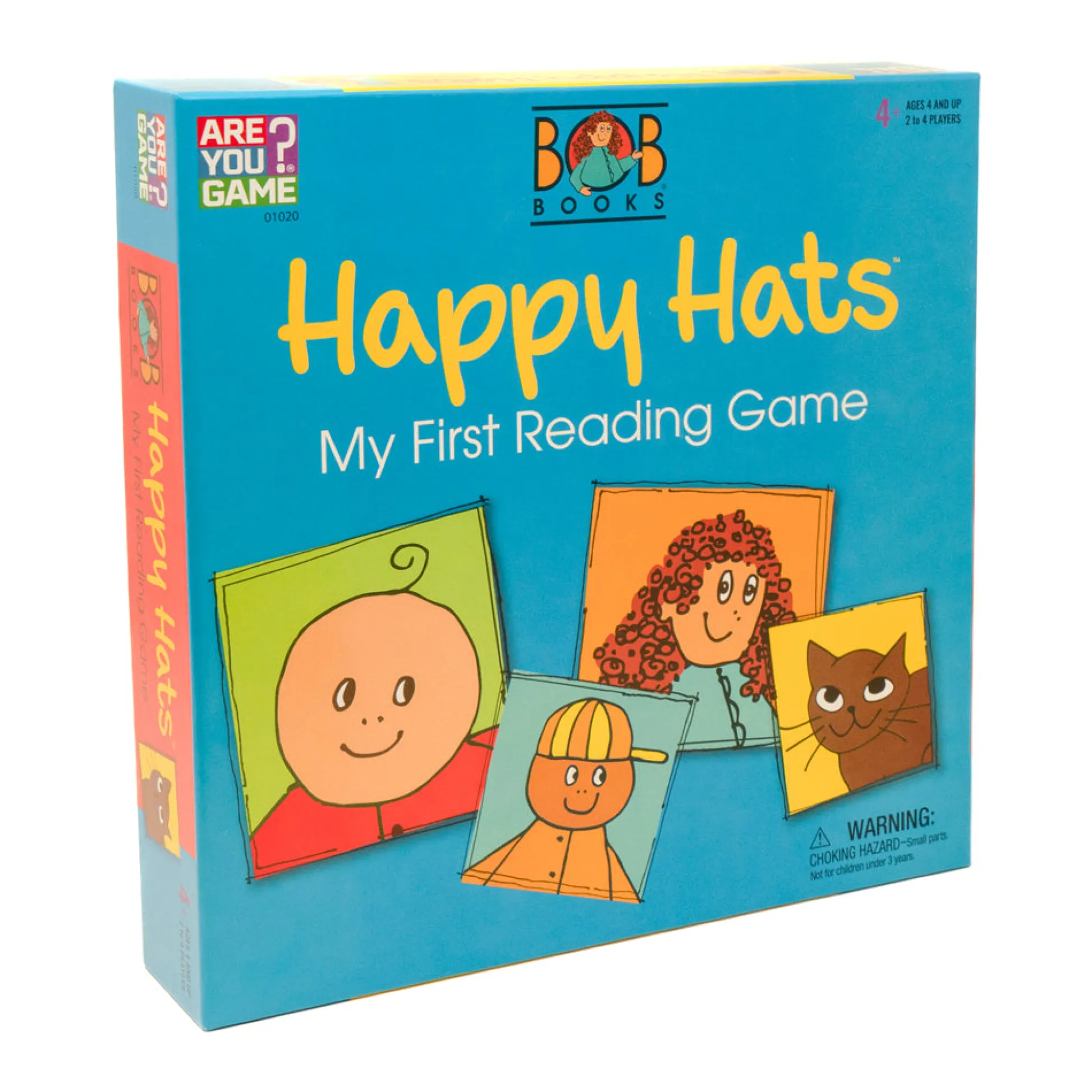 AreYouGame Bob Books Happy Hats Beginner Reading Game*Kids Preschool Education Toys & Activities|Social & Emotional Skills