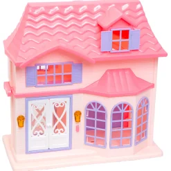 Flat River Group Boley Doll House Playset - Pink & Purple - 16pc with 3 Family Dolls for Kids 3+* Doll Houses, Furniture & Accessories|Stuffed Animals & Plush Toys
