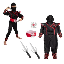 Educators Resource BORN TOYS Ultimate Ninja Warrior Costume Set - Complete Dress-Up Play Kit* Dress Up & Accessories|Dress Up