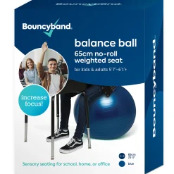 Educators Resource Bouncyband Anti-Burst Balance Ball, 65cm, Non-Slip, Blue* Activities & Games
