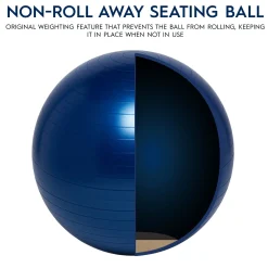 Educators Resource Bouncyband Anti-Burst Balance Ball, 65cm, Non-Slip, Blue* Activities & Games
