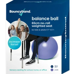 Educators Resource Bouncyband® Balance Ball, 65cm, Vibrant Purple - Stay Active & Focused* Activities & Games
