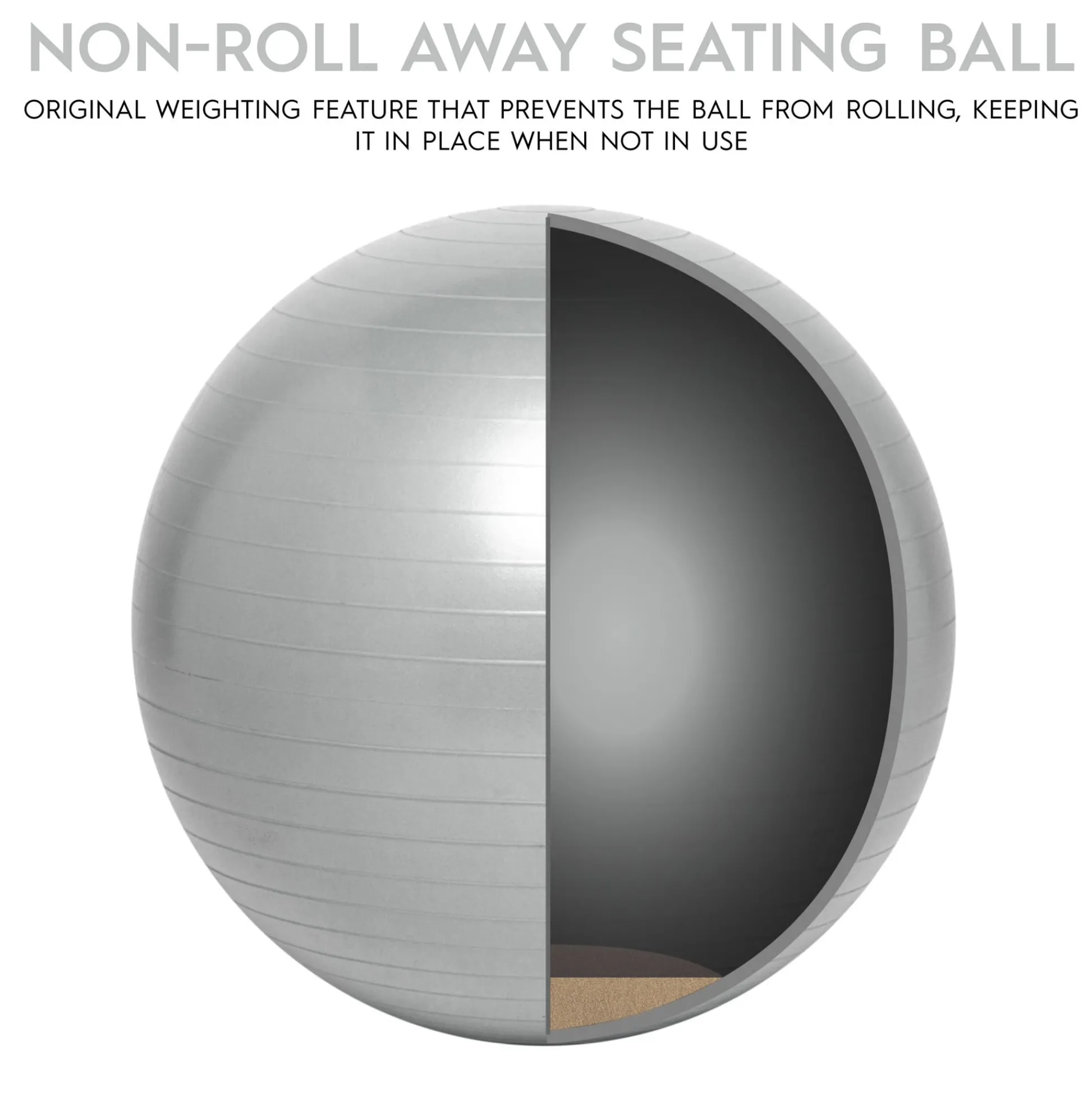 Educators Resource Bouncyband Balance Ball 55cm - Dynamic Silver Seating* Activities & Games