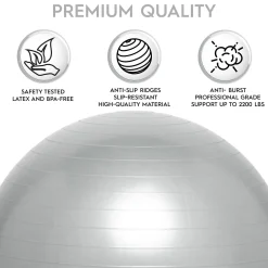 Educators Resource Bouncyband Balance Ball 55cm - Dynamic Silver Seating* Activities & Games