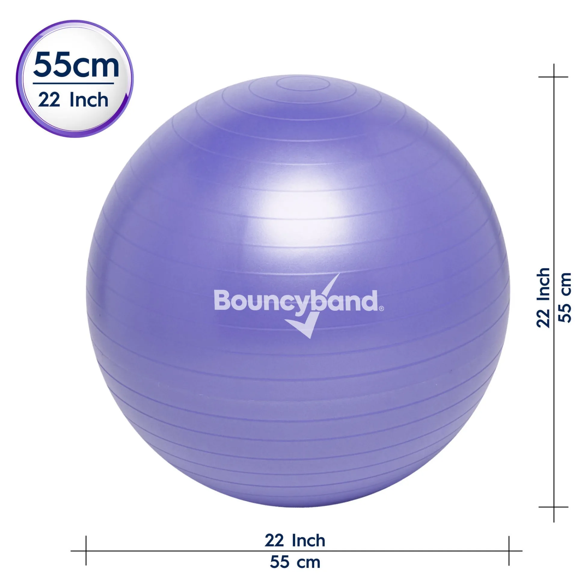 Educators Resource Bouncyband® Balance Ball, 55cm, Purple - Focus & Fitness Enhancer* Activities & Games