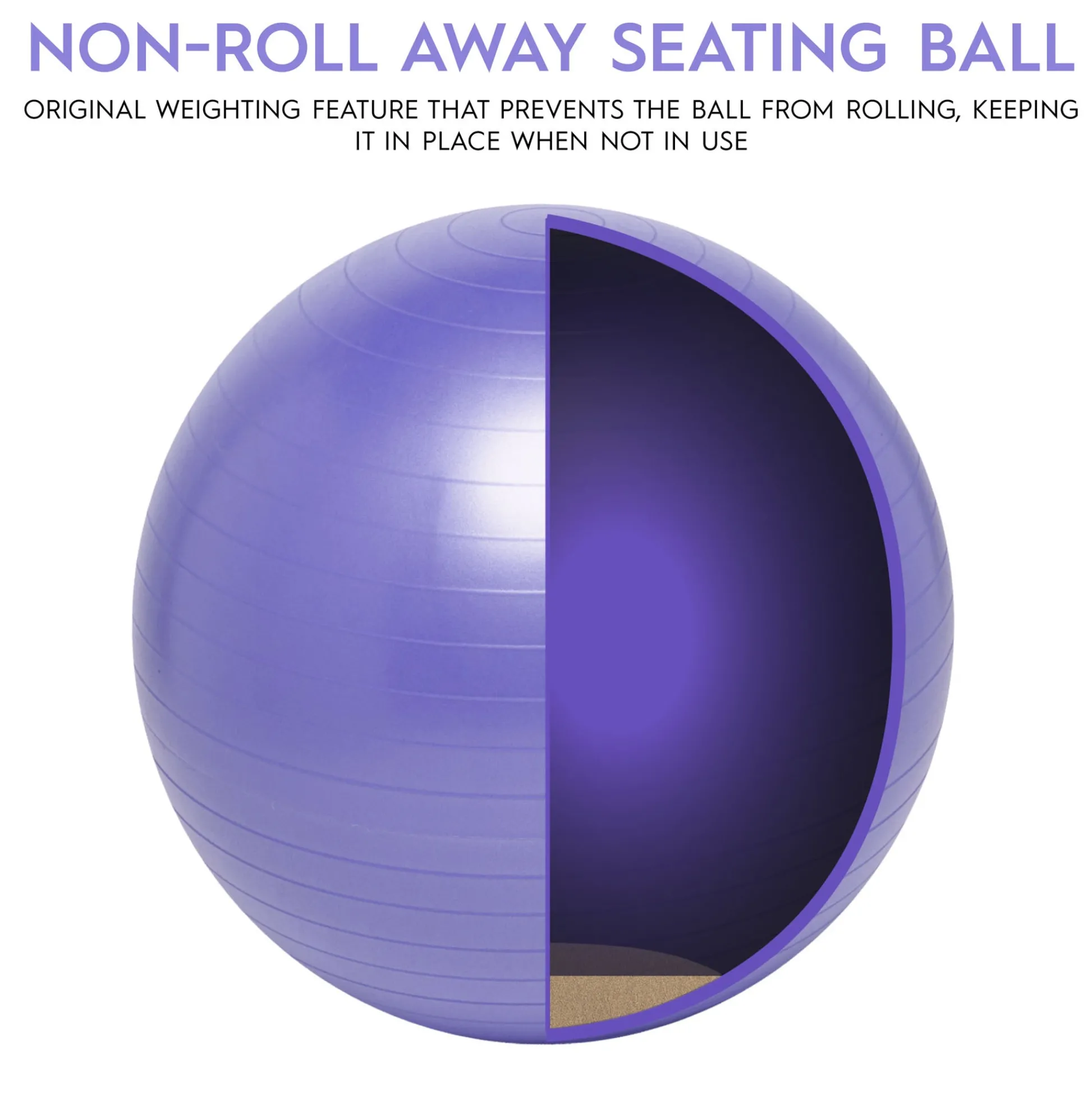 Educators Resource Bouncyband® Balance Ball, 55cm, Purple - Focus & Fitness Enhancer* Activities & Games