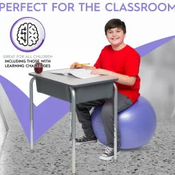 Educators Resource Bouncyband® Balance Ball, 55cm, Purple - Focus & Fitness Enhancer* Activities & Games