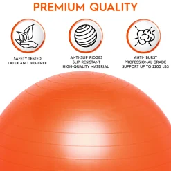 Educators Resource Bouncyband Balance Ball Chair, 65cm - Energizing Orange* Activities & Games