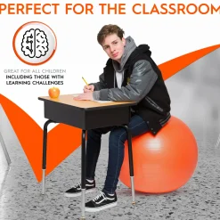 Educators Resource Bouncyband Balance Ball Chair, 65cm - Energizing Orange* Activities & Games