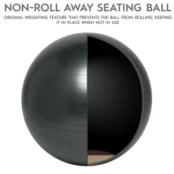 Educators Resource Bouncyband Balance Ball Chair, 65cm - Dynamic Dark Gray* Preschool Education Toys & Activities