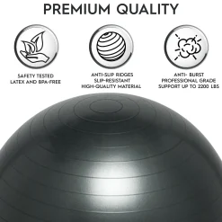 Educators Resource Bouncyband Balance Ball Chair, 65cm - Dynamic Dark Gray* Preschool Education Toys & Activities