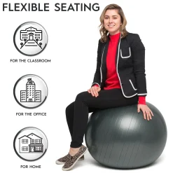 Educators Resource Bouncyband Balance Ball Chair, 65cm - Dynamic Dark Gray* Preschool Education Toys & Activities