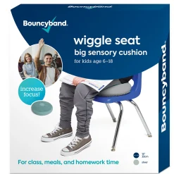 Educators Resource Bouncyband Big Wiggle Seat Sensory Cushion, Silver - Active Sitting for Kids* Sensory & Fidget Toys